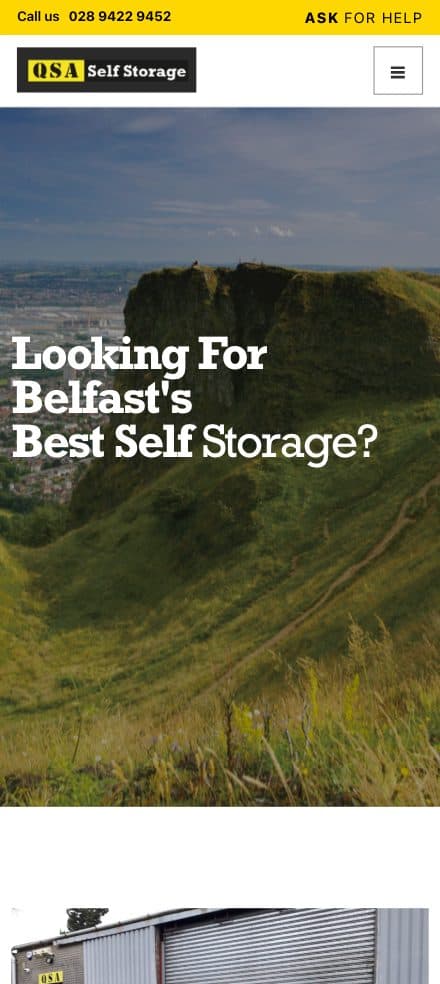 QSA Self Storage on a phone